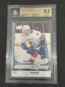 Brock Boeser - 2017-18 Upper Deck Young Guns #247  BGS 9.5 - Vancouver Canucks - Picture 1 of 2
