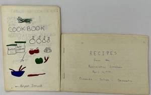 Vintage Recipe Books Hand Written Approximately 24 recipes From 1977 & 1982 - Foto 1 di 4