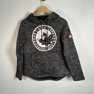 Canada Weather Gear Hoodie Medium Gray Black Speckled Pullover Sweatshirt NWT - Picture 1 of 11