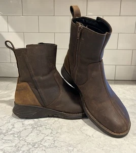 Merrell Travvy Stiefel Damen Größe 7,5 Braun Leder J02136 Seitenreißverschluss - Bild 1 von 9