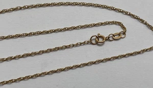 VINTAGE 18" 9 KT GOLD KETTE HALSKETTE AUSGEFALLENES FEINES GLIED SEHR LEICHT - Bild 1 von 5