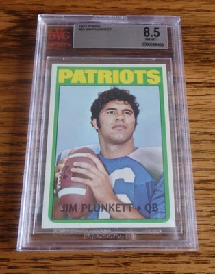 1972 Topps Jim Plunkett RC BVG 8.5 NM-MT PLUS Beckett Super Bowl XV MVP RAIDERS - Image 1 of 4