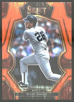 2023 Panini Select Premier Level Orange Flash Prizm #168 Wade Boggs Boston Red - Image 1 of 2