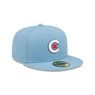 Authentic New Era MLB OnField 59Fifty Fitted Cap Chicago Cubs - Light Blue/White - Image 1 of 4