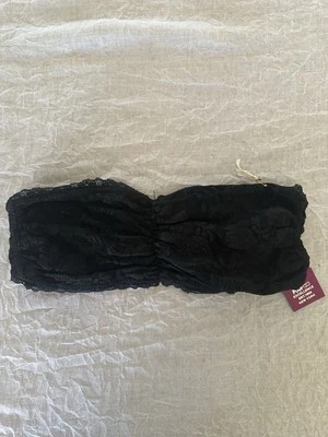 NWT NEW Poof Women's Junior's Size M/L Medium Large Black Bandeau Bra Lace Top - Image 1 of 4