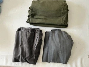 Job lot bundle of cotton cord fabric remnants Grey Green 2 kgs - Picture 1 of 7