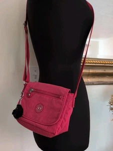 KIPLING SMALL SILEN PINK CROSSBODY BAG 7"X9.25" X 4" SATCHEL - Picture 1 of 8