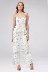 New Size 10 Forever New Harper Corset Floral Jumpsuit White Pockets RRP$229 - Picture 1 of 24
