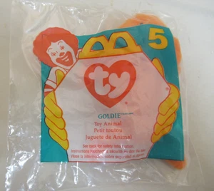 1996 McDonald's Happy Meal Toy TY GOLDIE Goldfish #5 - Sealed in Package - Picture 1 of 3
