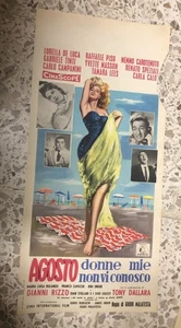 Locandina Cinema Originale Agosto Donne Mie Non Vi Conosco - Foto 1 di 1
