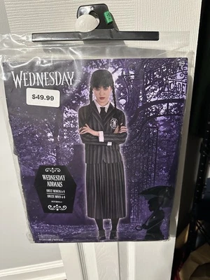 Wednesday Addams Adult Medium 6-8 Costume New👻👻 - Image 1 of 3