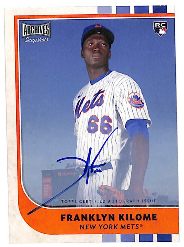 2021 Topps Archives Snapshots Franklyn Kilome auto autograph rookie card Mets - Image 1 of 1