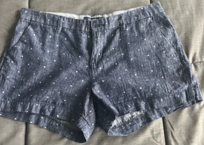 Short cambraia Old Navy feminino tamanho 6 linho algodão todos os dias bolinhas cintura média - Imagem 1 de 4