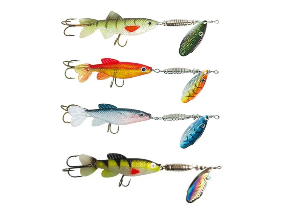 Jaxon Spinner mit Gummifisch Top für Hecht Barsch Zander Blinker Tandemspinner  - Bild 1 von 1