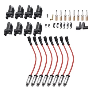 8x Ignition Coil Set and Spark Plug Wire For Silverado GMC Chevy 1500 5.3L 6.2L - Picture 1 of 12