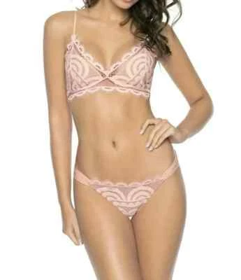 PilyQ Pink Sand Sweetheart Lace Bralette NWT SIZE D - Image 1 of 4