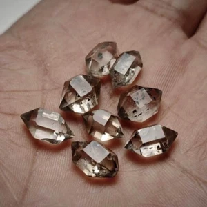 7g/8pcs 11-14mm Top Quality Natural Smoky Herkimer Diamond Quartz Crystal 5053 - Picture 1 of 6