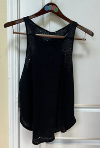 Terez Muscle Shirt Women Size Large Distressed Top Racerback Sleeveless Holes - Picture 1 of 10