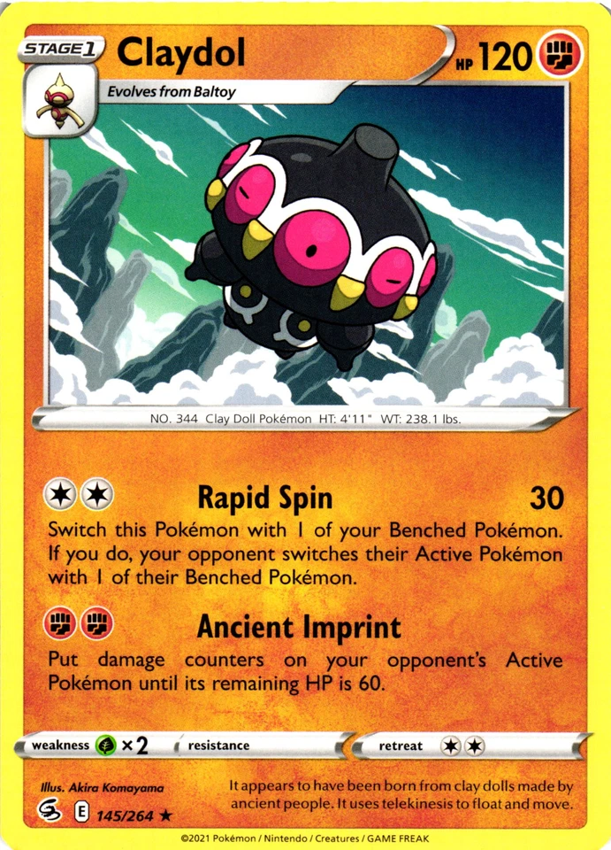 Claydol 145/264 Fusion Strike Rare Near Mint Pokemon DNA GAMES - Image 1 of 1