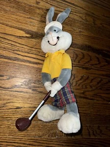 Vintage Bugs Bunny Golf Plush 18" 50th Anniversary 1990 Looney Tunes with Tags - Picture 1 of 4