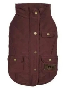 Abrigo de perro acolchado Fabdog borgoña talla 22" nuevo - Imagen 1 de 7
