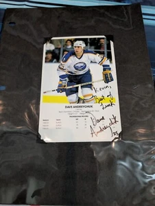 NHL Buffalo Sabres HoF Dave Andreychuk Signed 4x6 Photo And Hockey Card Set - Picture 1 of 5