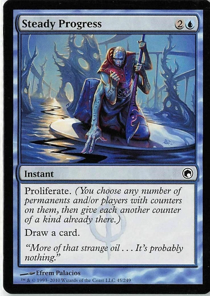 4 Steady Progress - LP - Scars of Mirrodin - mtg - x4 4x - Image 1 of 1