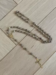 Ancien Chapelet en plaqué or - French Rosary - Croix - Bijoux religieux - Imagen 1 de 3