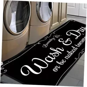 Farmhouse Laundry Room Rug Runner Non Skid Machine Washable Area Rugs Laundry - Picture 1 of 7