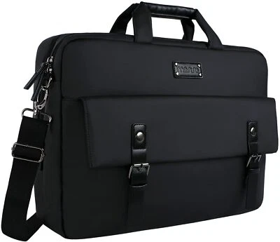 15.6 inch Laptop Messenger Shoulder Bag for Women Men Water Resistant Briefcase - Image 1 of 4