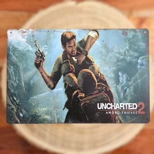 🍀 Blechschild Metallschild Gaming Uncharted 2 Nathan Drake Tin Sign - Bild 1 von 2