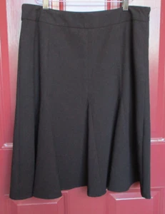 CLEARANCE Emma James Petite Sz 12 Black Fluted Shirt Poly Blend Washable EUC - Picture 1 of 5
