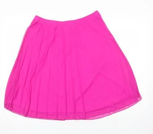 Dorothy Perkins Womens Pink Herringbone Polyester A-Line Skirt Size 12 - Elastic - Picture 1 of 10