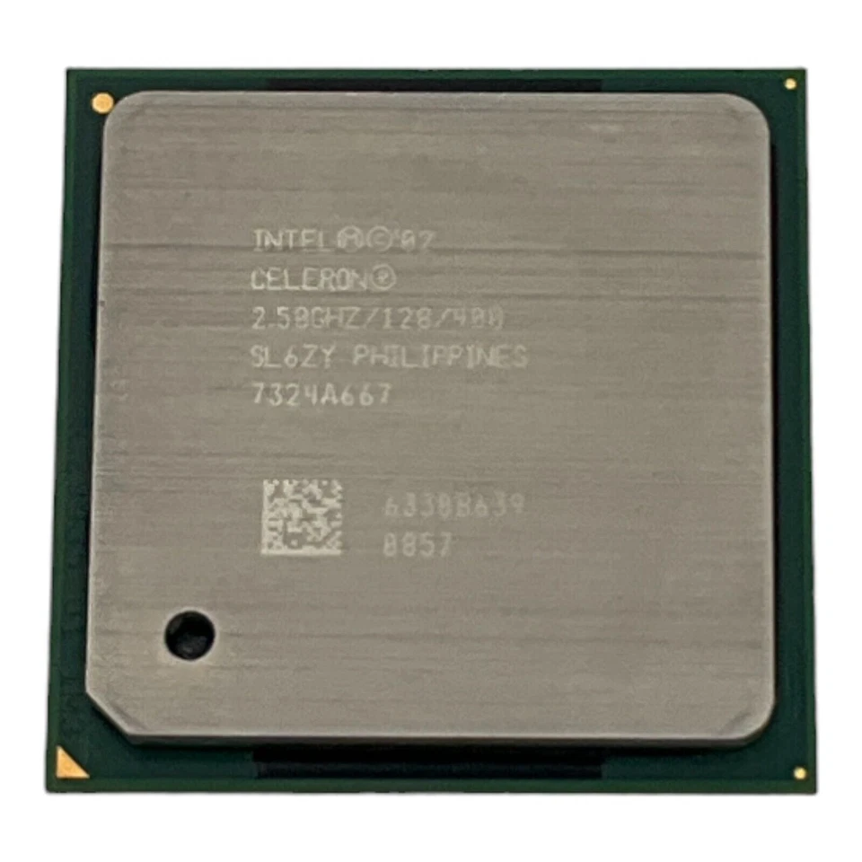 INTEL Celeron 2.5 GHz 2500 CPU 400MHz 128KB L2 Socket 478 SL6ZY - Image 1 of 1