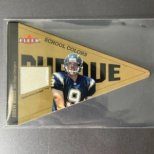 DREW BREES ~GAME WORN COLLEGE JERSEY~ SCOOL COLORS 2002 FLEER PURDUE SAINTS - Picture 1 of 2