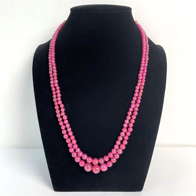 352.95 Carats- SUPERB TOP SELLING - Ruby GF Rounds Beads Gemstone Necklace - Image 1 of 4