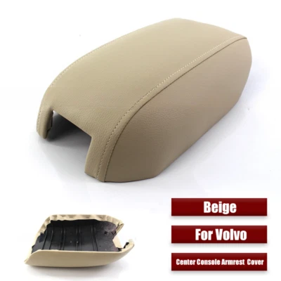 Beige ABS Leather Car Central Console Armrest Cover For Volvo XC90 2003-2014 Foto 1 de 4