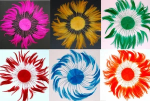 PLUMAS DE MOLINETE COMPLETO - Hackle de alta calidad MUCHOS COLORES (Halloween/Disfraz) - Imagen 1 de 42