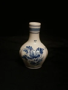 Deift blau/weiße Knospenvase, handbemalt, 4" T x 1,75" Sockel - Bild 1 von 6