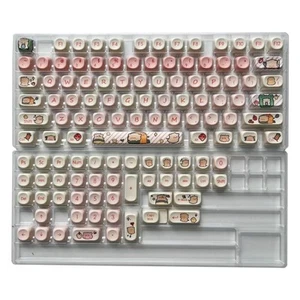 118Keys Pink Pig PBT Dye Sublimation Keycap Set Keyboards MOA Profile Keycaps - Zdjęcie 1 z 8