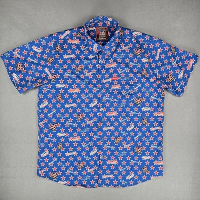 Camisa a Presión Dixxon Para Hombres XL Travis Pastrana 199 Colaboración Fiesta Mezcla Estrellas Carreras Foto 1 de 4