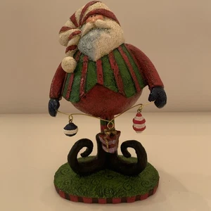 Decoración navideña vintage Bobble Papá Noel 7" arte popular país - Imagen 1 de 5