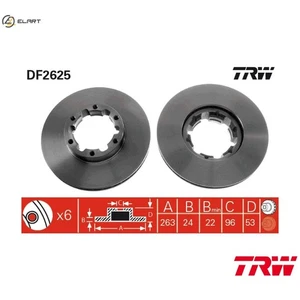 2x BRAKE DISC DF2625 FOR NISSAN TD27T 2.7L BD-30Ti 3.0L LD23 2.3L 4cyl - Picture 1 of 12