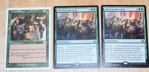 MTG Green 3x Enchantment Dense Foliage & Aid from the Cowl - Bild 1 von 2