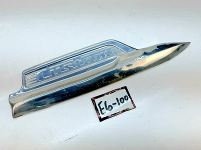 原始设备制造商 1949 - 1951 年福特定制右手前挡泥板镀铬装饰徽章 E6-100 — 第 1/4 张图片