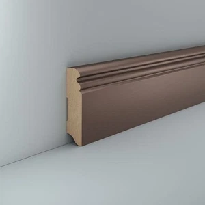 Hamburger Leiste 19 x 80 Berliner Profil Sockelleiste MDF foliert Bronze Dekor - Bild 1 von 4