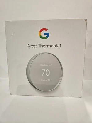 Open Box New Google Nest Smart Thermostat 4th Gen Fog G4CVZ-US  - Image 1 of 4