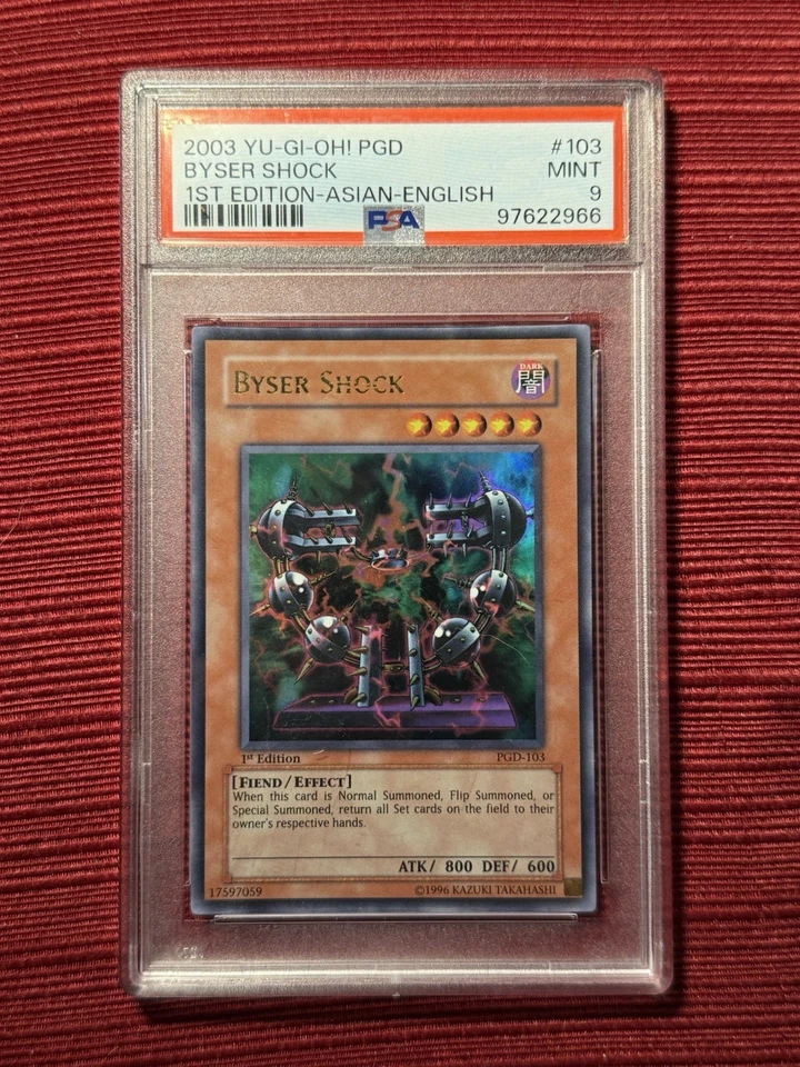 PSA 9 Byser Shock PGD-103 Pharaonic Guardian 1st Edition Yu-Gi-Oh! Asian English - Image 1 of 2