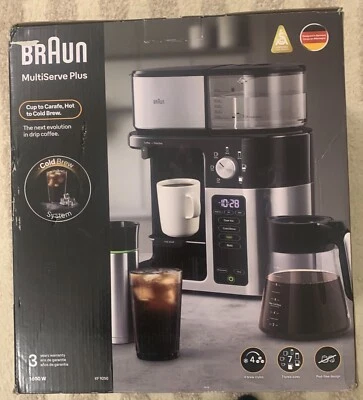Braun MultiServe Plus 10-Cup Free Drip Coffee Maker Stainless Steel New in Box - Image 1 of 3