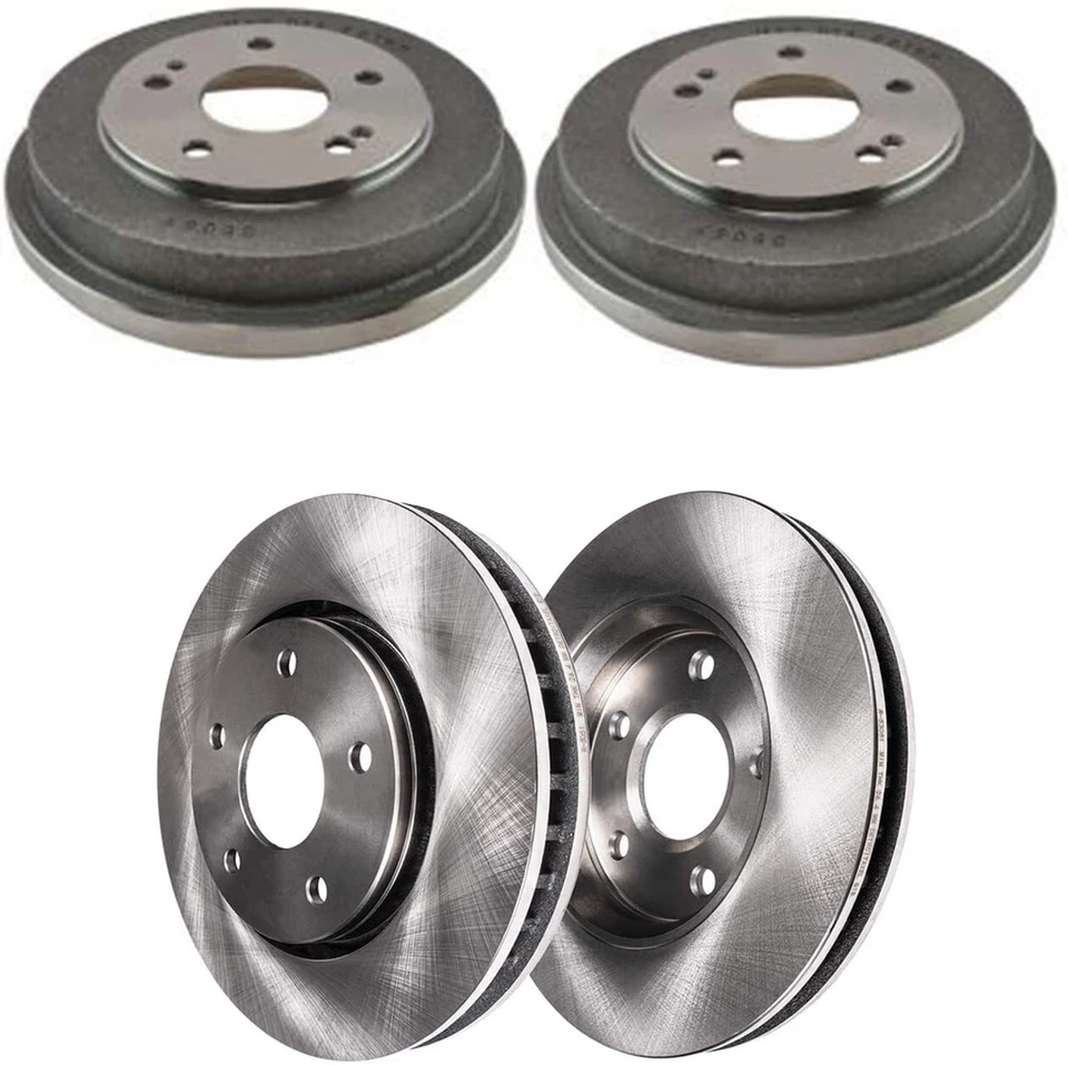 Rotores de freno de disco delanteros + kit de tambores traseros para Honda CR-V 1997 1998 1999 2000 2001 Foto 1 de 1